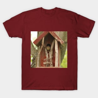 House Wren Peeking From Birdhouse T-Shirt